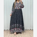 ساحلی کلوش ملیسا جنس کرپ فلور فری سایز 38 تا 48 - Image 4