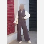 ست جلیقه و شلوار زنانه جنس سیلک خنک و ترند - تصویر 4