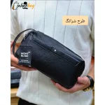 کیف دستی مردانه مونت بلانک چرم دوحالته چهار زیپ مدل دبل فیس - Image 3