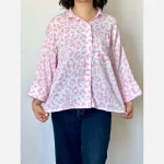 شومیز زنانه کریشه نخ تابستانه خنک فری سایز - تصویر 2