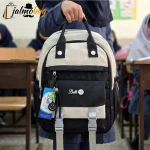 کوله پشتی مدرسه رنگی ضد آب مناسب دبستان و راهنمایی ارتفاع 40 سانتیمتر - Image 9