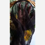 مینی اسکارف تل دار دور گیپور ابعاد 62 در 62 مناسب بهار و تابستان - Image 2