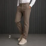 شلوار پارچه ای کلاسیک مردانه جنس نخی سوزنی رنگ ثابت