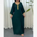 ساحلی نخی طلاکوب فری سایز مدل بلند زنانه - تصویر 3