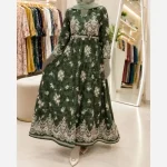 پیراهن کلوش طرح یاسمن R7567 - Image 2
