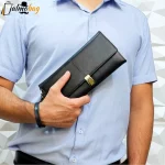 کیف دستی پاسپورتی چرم اصل گاوی مردانه - Image 11