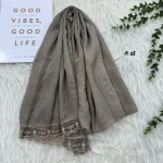 شال حریر سنگشور مزونی طرح Miu Miu ابعاد 180 در 69 سانتیمتر - Image 9