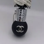 چتر اتوماتیک برند چنل CHANEL ضد باد با پارچه نانو و جعبه کادویی رنگ کرم نخودی - تصویر 2