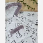 کاپشن سرهمی نوزادی شمعی کلاهدار طرح اسنوپی - تصویر 4