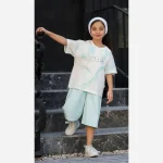 ست تیشرت و شلوارک کتان دخترانه 1 تا 6 سال - Image 7