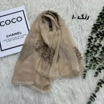 شال وارداتی مجلسی نگینی حریر دانتل - تصویر 7