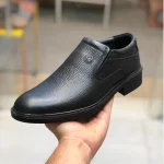 کفش چرم طبیعی مردانه رخشی تبریز مدل بارسا مشکی تا سایز 47 - Image 3