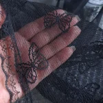 شال پاپیونی توری مجلسی زنانه دور گیپور سایز 170 در 60 رنگبندی متنوع - Image 16