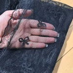 شال پاپیونی توری مجلسی زنانه دور گیپور سایز 170 در 60 رنگبندی متنوع - Image 11