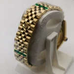 ساعت مردانه رولکس دیت جاست طلایی صفحه مشکی نگین دار مسترکوالیتی موتور ژاپن - تصویر 3
