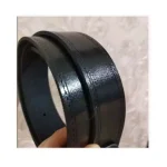 کمربند چرم صنعتی مشکی پهنا 3/5 طول 125 با سگک آبکاری شده - Image 3