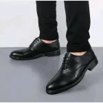 کفش مردانه مجلسی چرم طبیعی مشکی سایز 40 تا 44 هامون - Image 3