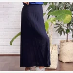 دامن پلیسه زنانه جودون گرم بالا فری سایز (36 تا 46) بدون آستر 6 رنگ - Image 7