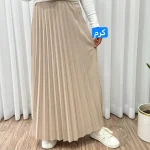دامن پلیسه زنانه جودون گرم بالا فری سایز (36 تا 46) بدون آستر 6 رنگ - Image 20