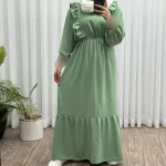 پیراهن ساحلی زارا فری سایز ابر باد زنانه تا سایز 48 چهارفصل شیک و راحت بدون بدن نما - تصویر 11