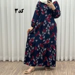 پیراهن زنانه مدل گلرخ کد 924 فری سایز تا 46 جنس بوگاتی کمربنددار چهارفصل شیک و راحت بدون آبرفت و رنگ رفت سایه نمیندازد - تصویر 4