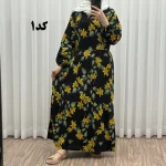پیراهن زنانه مدل گلرخ کد 924 فری سایز تا 46 جنس بوگاتی کمربنددار چهارفصل شیک و راحت بدون آبرفت و رنگ رفت سایه نمیندازد - تصویر 2