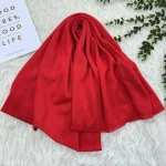 شال بافت ساده زنانه قواره بزرگ 200x65 سانتیمتر بدون آبرفت و رنگ رفت - تصویر 2