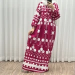 پیراهن فلور بوگاتی مدل گوله برفی فری سایز تا 48 چهارفصل شیک و راحت بدون چروک و سایه اندازی بند کمر قابل تنظیم زنانه و دخترانه - تصویر 2