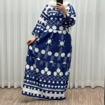 پیراهن فلور بوگاتی مدل گوله برفی فری سایز تا 48 چهارفصل شیک و راحت بدون چروک و سایه اندازی بند کمر قابل تنظیم زنانه و دخترانه - تصویر 5