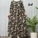 پیراهن ساحلی زنانه بوگاتی مدل دنیا فری سایز تا سایز 50 جنس فلور بوگاتی کمربنددار بدون بدن نما - تصویر 3