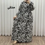 پیراهن فلور بوگاتی مدل ایوبی فری سایز زنانه تا سایز 46 چهارفصل شیک و راحت با کمربند سایه نمیاندازد - Image 3