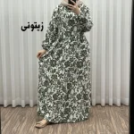 پیراهن فلور بوگاتی مدل ایوبی فری سایز زنانه تا سایز 46 چهارفصل شیک و راحت با کمربند سایه نمیاندازد - Image 6