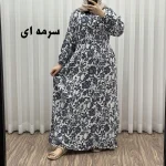 پیراهن فلور بوگاتی مدل ایوبی فری سایز زنانه تا سایز 46 چهارفصل شیک و راحت با کمربند سایه نمیاندازد - Image 5