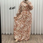 پیراهن فلور بوگاتی مدل ایوبی فری سایز زنانه تا سایز 46 چهارفصل شیک و راحت با کمربند سایه نمیاندازد - Image 7