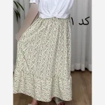 دامن نخ آلمان گلریز فری سایز تا 48 قد 95 سانتیمتر سایه نمیاندازد چهارفصل مناسب بارداری - Image 7