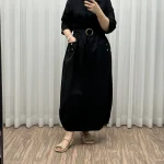 دامن کتان زنانه فری سایز شیک و راحت کد 1301 مناسب تا سایز 48 چهارفصل - Image 6
