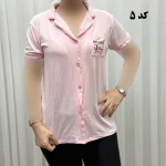 لباس خواب جلو باز وارداتی زنانه کد 1161 جنس اسپاندکس و پلی استر چهارفصل راحت تنخور سایز S M L - Image 3