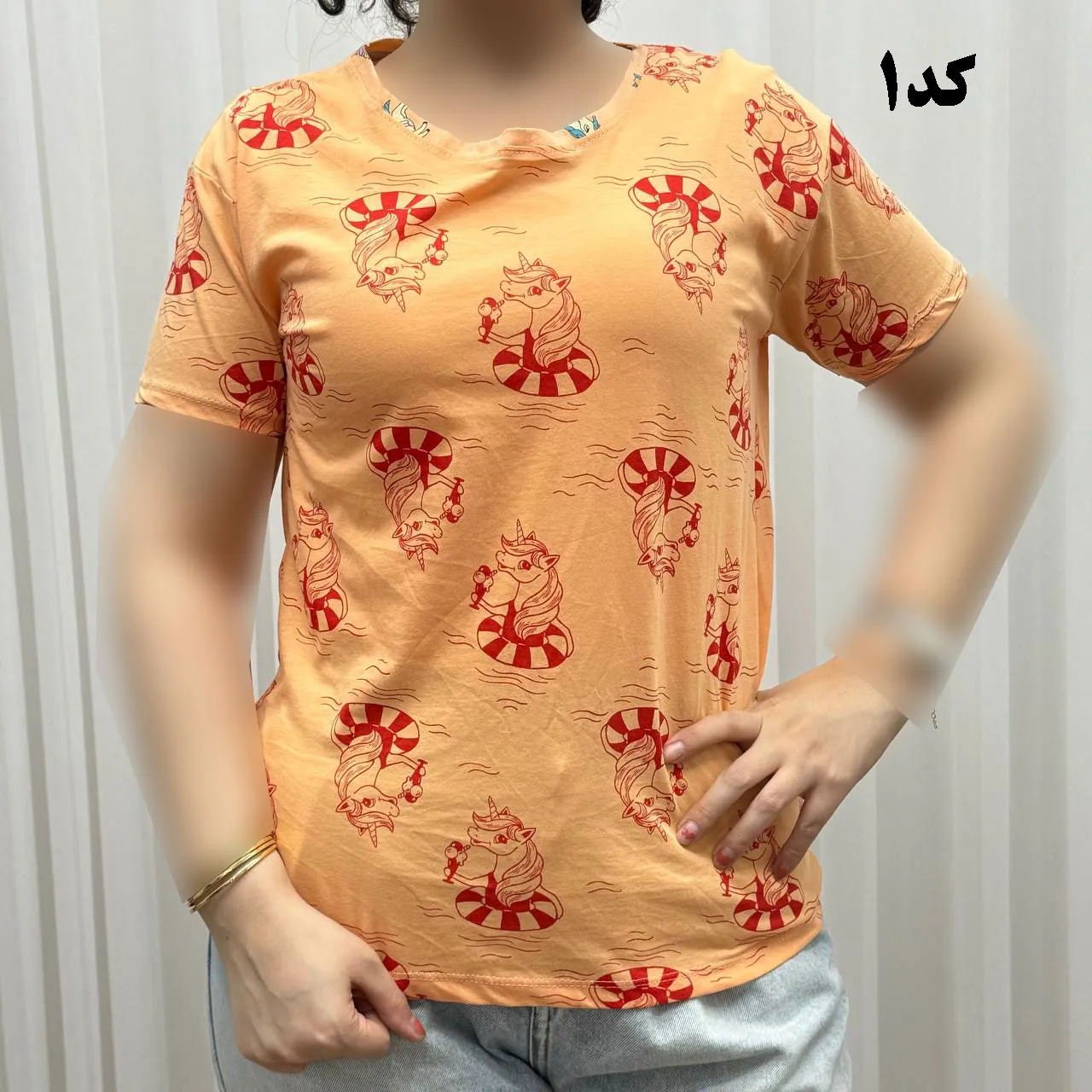 1776004472-69dbad785ce17-1-1XL تیشرت طرحدار H&M نخ پنبه چهارفصل زنانه دخترانه سایزبزرگ تا XL XXL XXXL تنخور راحت - Image 1