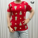 تیشرت طرحدار H&M نخ پنبه چهارفصل زنانه دخترانه سایزبزرگ تا XL XXL XXXL تنخور راحت - Image 2