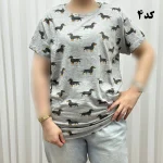 تیشرت طرحدار H&M نخ پنبه چهارفصل زنانه دخترانه سایزبزرگ تا XL XXL XXXL تنخور راحت - Image 5