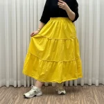 دامن الیاف فری سایز تا سایز 50 قد 100 سانتیمتر شیک و راحت چهار فصل زنانه دخترانه - تصویر 6
