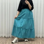 دامن الیاف فری سایز تا سایز 50 قد 100 سانتیمتر شیک و راحت چهار فصل زنانه دخترانه - تصویر 3