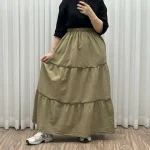 دامن الیاف فری سایز تا سایز 50 قد 100 سانتیمتر شیک و راحت چهار فصل زنانه دخترانه - تصویر 5