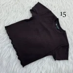 کراپ کبریتی لبه پری کد 1077 زنانه دخترانه چهارفصل تنخور شیک سایزبندی کامل - Image 8