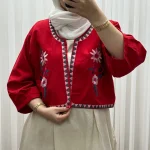 کت سارافون لینن مدل یولیا فری سایز زنانه مناسب تا سایز 48 چهارفصل شیک و راحت - Image 2