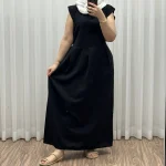 کت سارافون لینن مدل یولیا فری سایز زنانه مناسب تا سایز 48 چهارفصل شیک و راحت - Image 5
