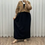 کت سارافون لینن مدل یولیا فری سایز زنانه مناسب تا سایز 48 چهارفصل شیک و راحت - Image 3