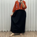 کت سارافون لینن مدل یولیا فری سایز زنانه مناسب تا سایز 48 چهارفصل شیک و راحت - Image 6