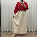کت سارافون لینن مدل یولیا فری سایز زنانه مناسب تا سایز 48 چهارفصل شیک و راحت - Image 11