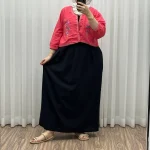 کت سارافون لینن مدل یولیا فری سایز زنانه مناسب تا سایز 48 چهارفصل شیک و راحت - Image 15